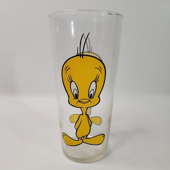 Vintage 1973 Looney Tunes Tweety Bird Warner Bros Pepsi Collector Series Glass - Picture 3 of 8